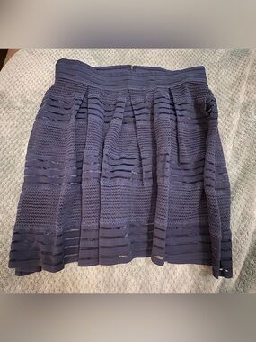 torrid Navy Textured Striped Skater Skirt sz 2